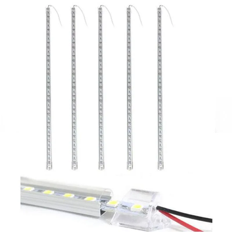 Wholesale Lot 5pcs 0.5M 50cm Indoor/Outdoor 36 LED 5050 SMD Waterproof Hard Strip Bar Light Convex Clear Cover Tube Lamp