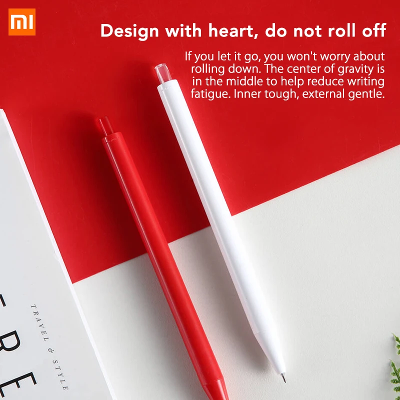 12 шт./лот Xiaomi радикальные гелевые ручки для школы Официальный знак рулон рулонные