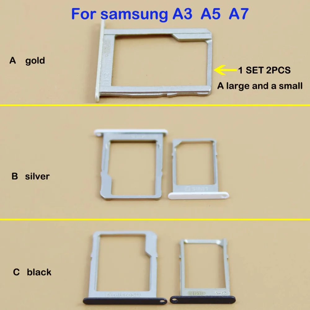 YuXi золотой лоток для sim карты Micro SD Nano Слот держатель Samsung Galaxy A3/A5/A7|sim card tray|tray holderssim