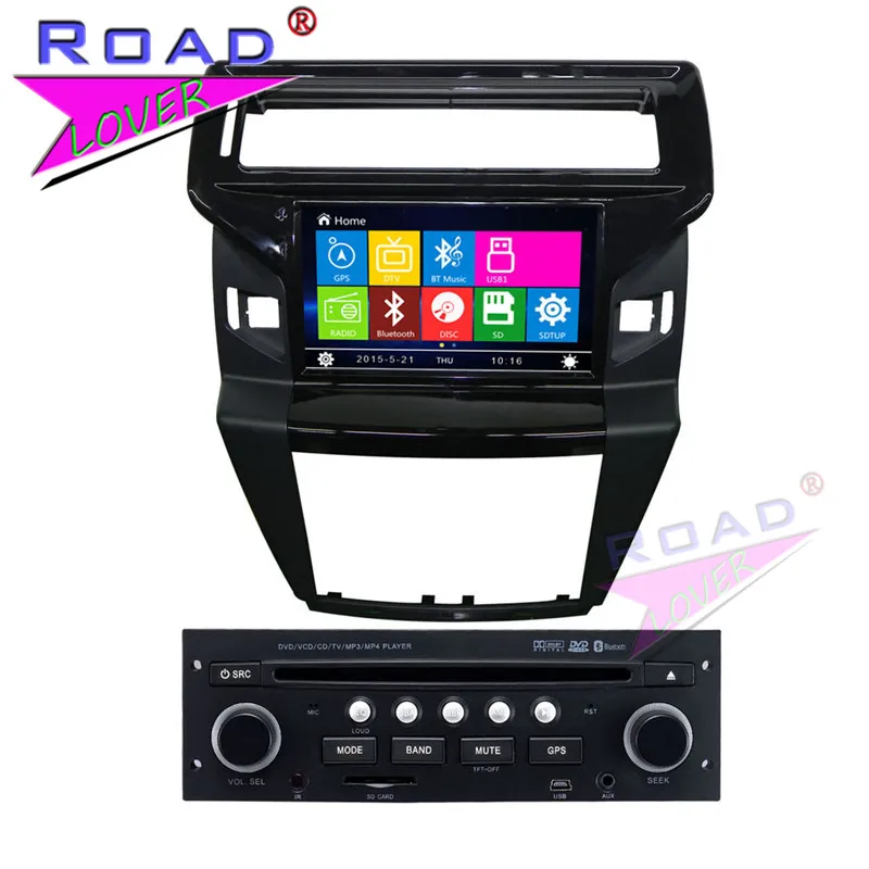 Автомобильный мультимедийный DVD-плеер TOPNAVI Wince 6 0 двойной Din 8 дюймов для Citroen