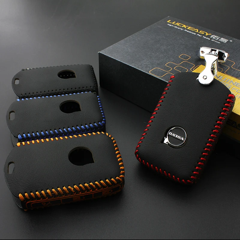 luckeasy case for volvo xc90 2017 S90L t5 t6 XC60 2018 shell KEY COVER holder top layer leather key2p | Автомобили и мотоциклы