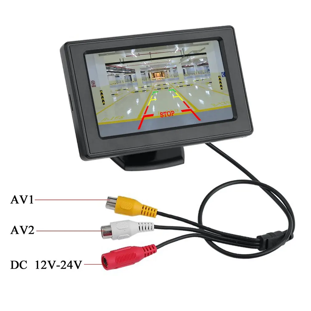 4 3 &quotTFT LCD Автомобильный монитор заднего вида Цветная камера DVD видеомагнитофон