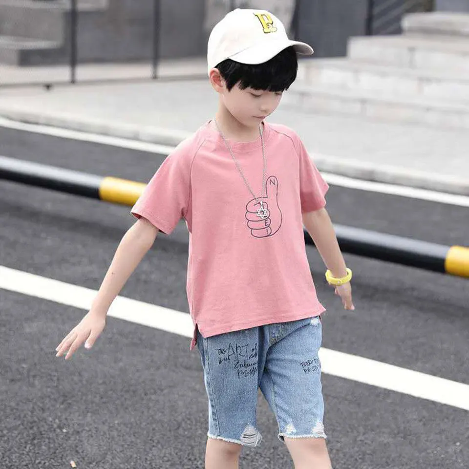 Children Clothing Sets Summer Novelty Baby Boys Clothes Fashion Casual Cartoon T-shirt+Pants 2Pcs Suits Kids 2019 | Детская одежда и