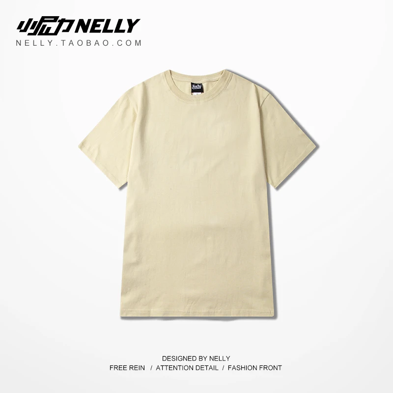 Nelly 2019 Лето Простой хип-хоп сплошной цвет футболка с короткими рукавами Дикий
