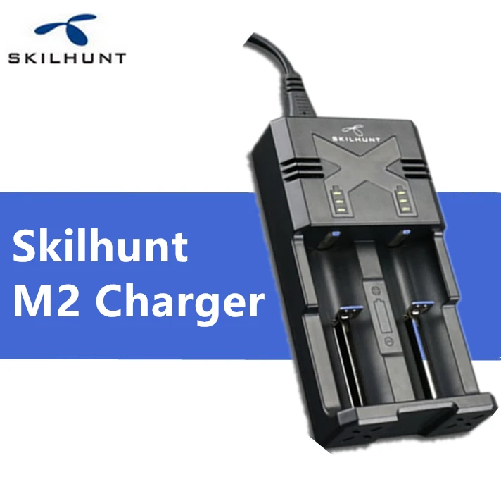 Skilhunt M2 литий-ионная батарея защищенное зарядное устройство для 18650 26650 3 led дисплей