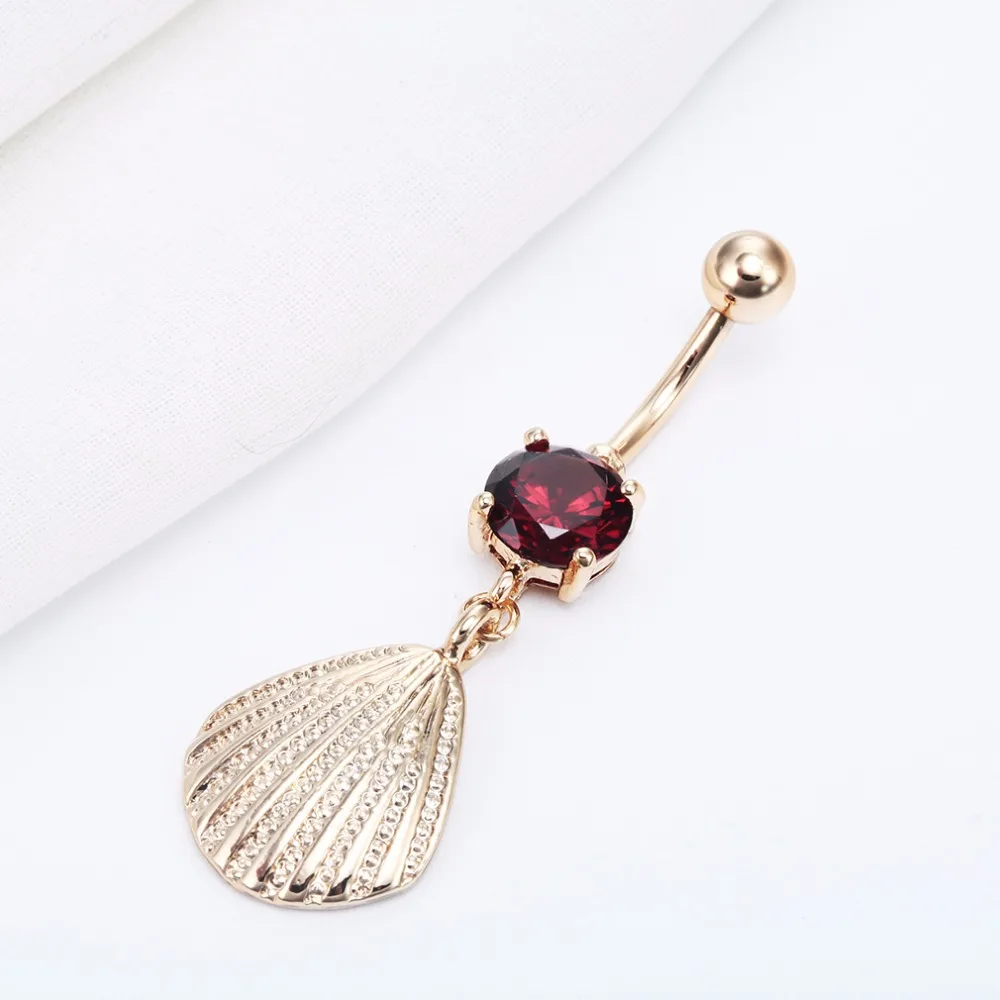 Kinitial Кристалл Висячие кольца из нержавеющей стали пупок Подвеска для пупка