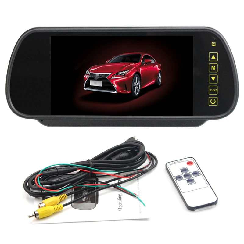 7 дюймов цветной TFT lcd широкоэкранный сенсорный кнопочный автомобильный монитор