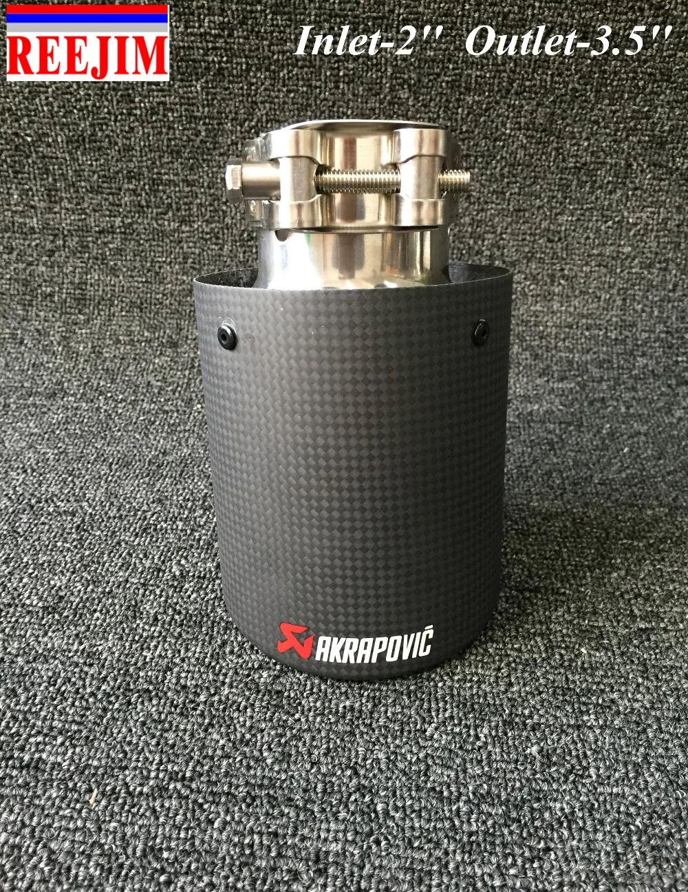 Глушитель выхлопных газов автомобиля углеродное волокно выхлопной вход сопло 2