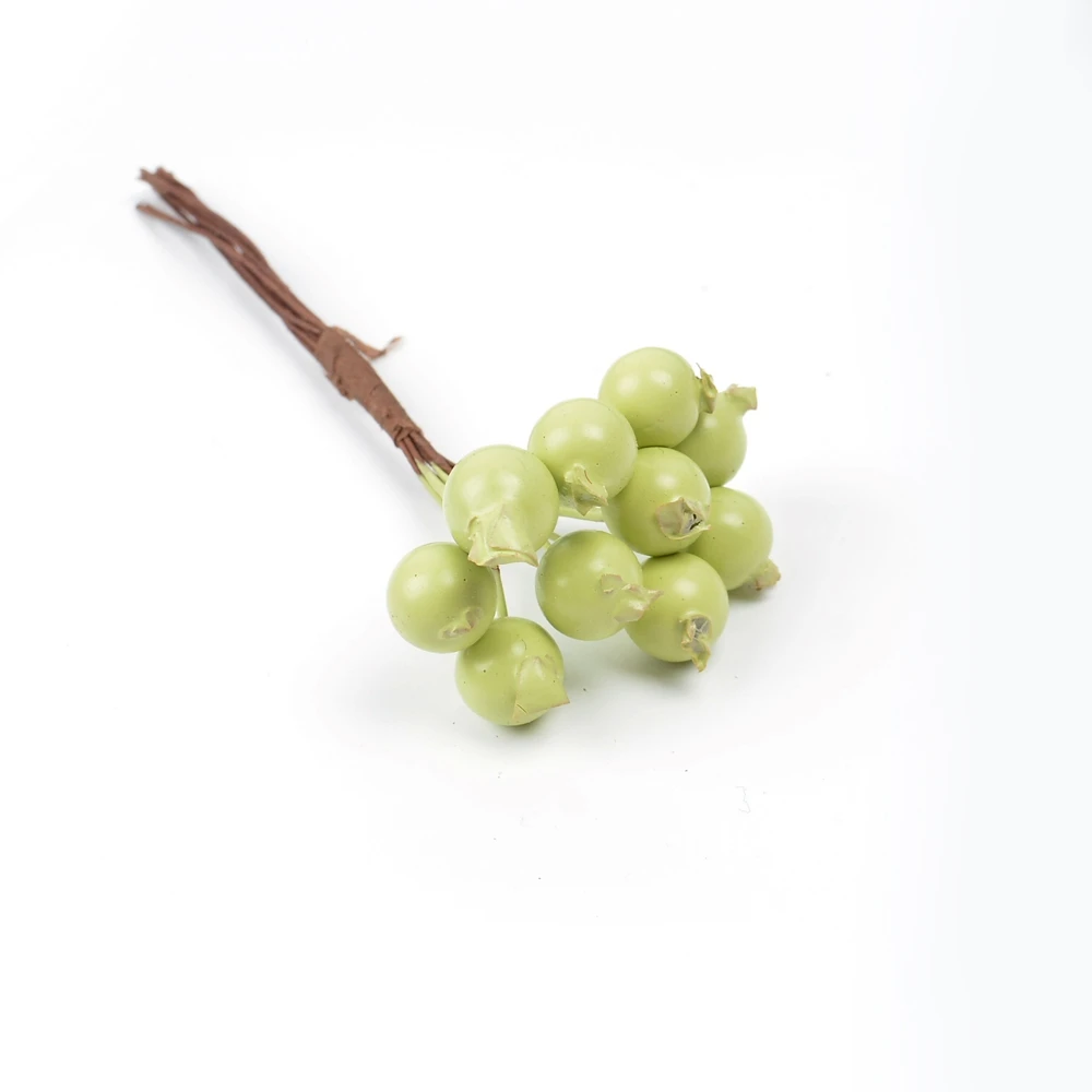 light green 10 шт. искусственный цветок мини Рождественский красный Ягодный букет свадебное украшение дома DIY ВЕНОК скрапбук Подарочная коробка ремесло - Цвет: light green
