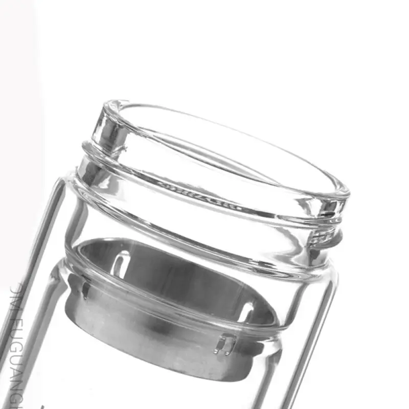 Ясно Стекло пить бутылка воды с Чай Infuser Фильтр Кофе стакан кружка двойной Слои