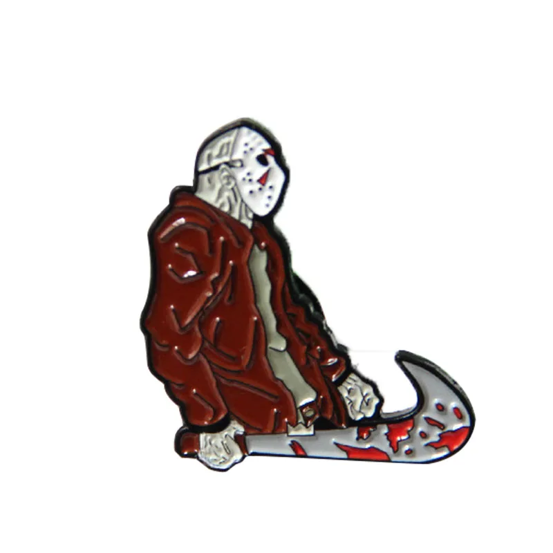 Брошь Friday the 13th Jason Voorhees эмалированные булавки и броши булавка на лацкане рюкзак