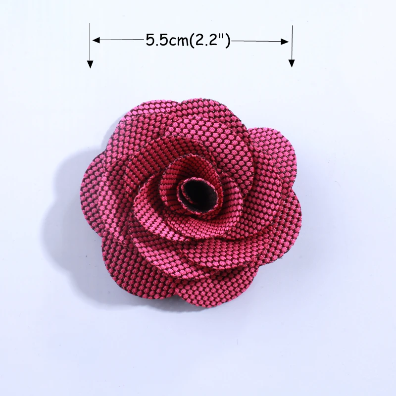 10PCS 5.5CM 16 Color For U Pick Small Layerd Burlap Puff Rose Fabric Flowers Bridal Wedding Floral Applique Hair Accessories |