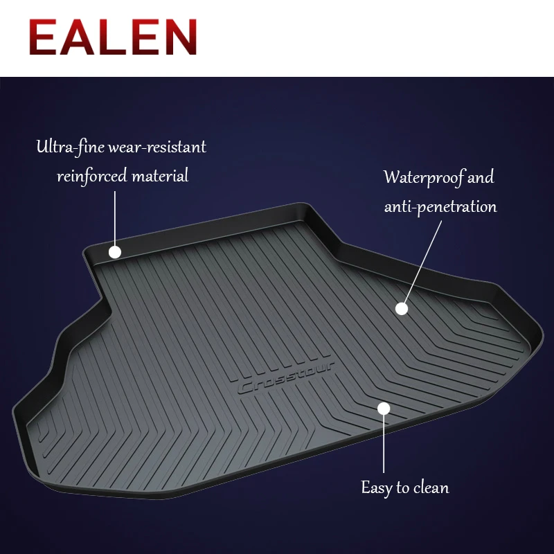 EALEN For Honda Elysion Odyssey Crosstour Vezel Greiz Jade Accord Hybrid 2008-2018 Anti-slip mat Styling 1Set Car rear trunk mat