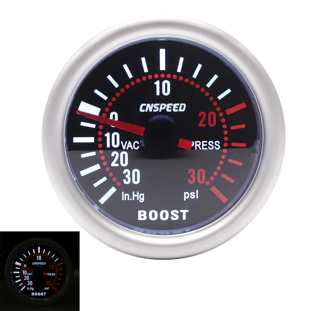 CNSPEED 2 &quot52 мм Автомобильный датчик дыма турбо наддува PSI / in Hg с автоматическим
