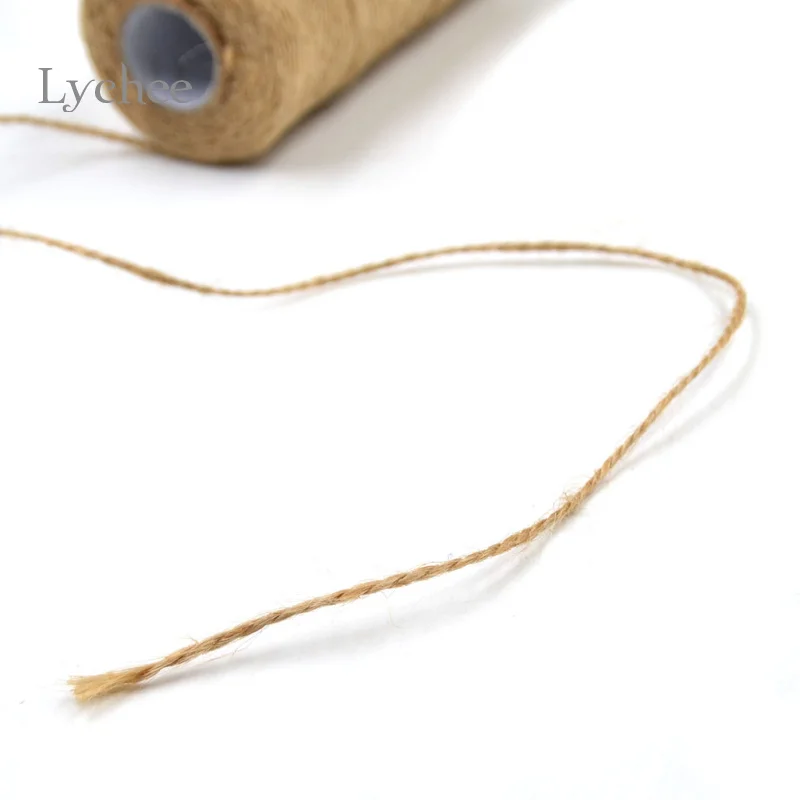 Шнур из натурального пенькового шпагата Lychee Life джутовая веревка для шитья одежды