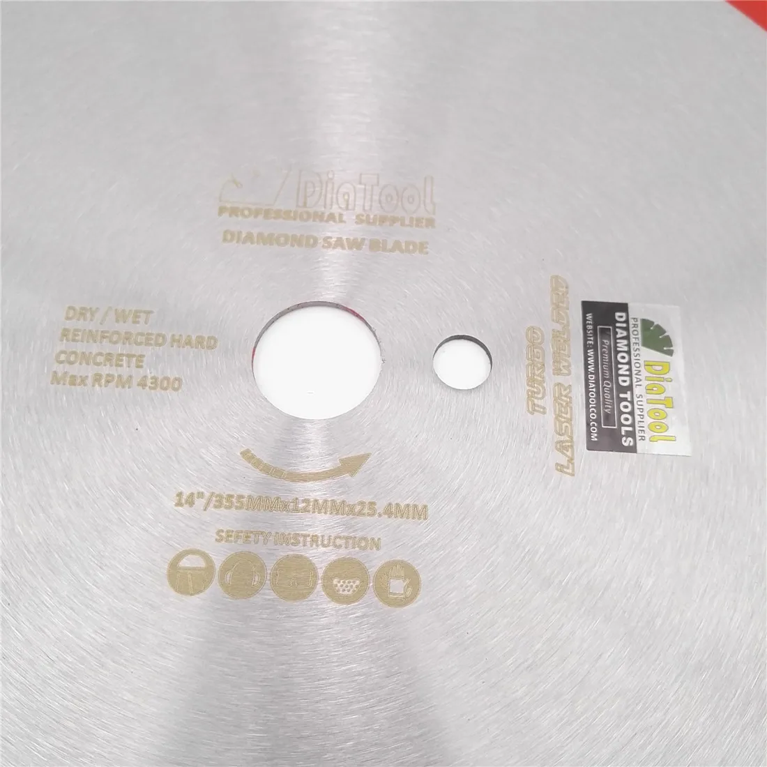 Diatool 2 шт. 358 мм Профессиональный лазерной сварки высокой Turbo Diamond Лезвие пилы