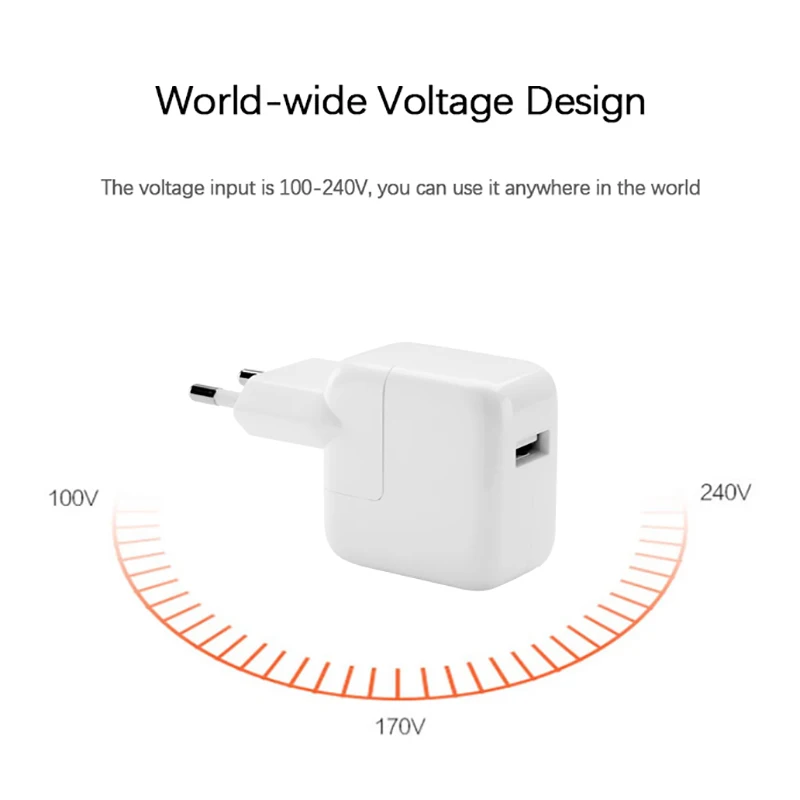 2.4A Fast Charging 12W USB Power Adapter Phone Travel Home Charger for iPhone X 8 Plus 7 6S 5S iPad Mini Air For Samsung Euro EU | Мобильные