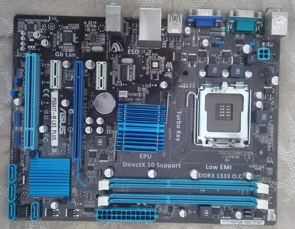 Бесплатная доставка 100% оригинальной настольной материнской платы Asus P5G41T-M LX3 Plus с интегрированной графикой DDR3 LGA 775 P43.