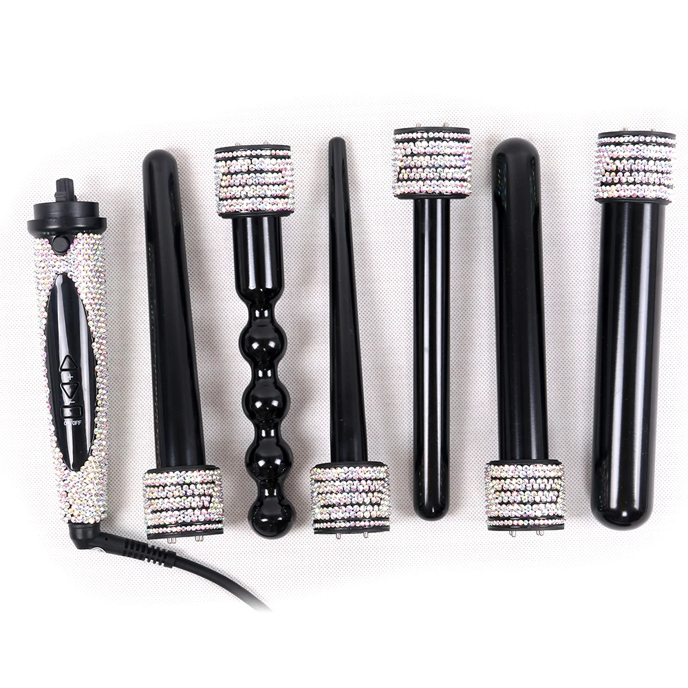 Щипцы для завивки волос с кристаллами 6 в 1|curling wand professional|interchangeable curling wandcurling |
