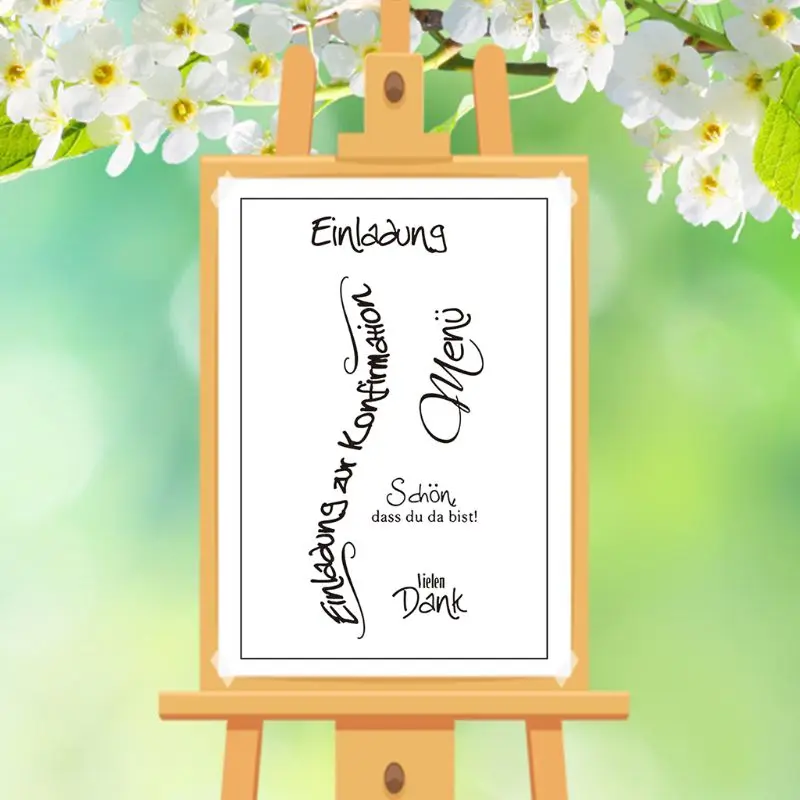 Немецкий алфавит DIY силиконовый прозрачный штамп цепляющее тиснение для