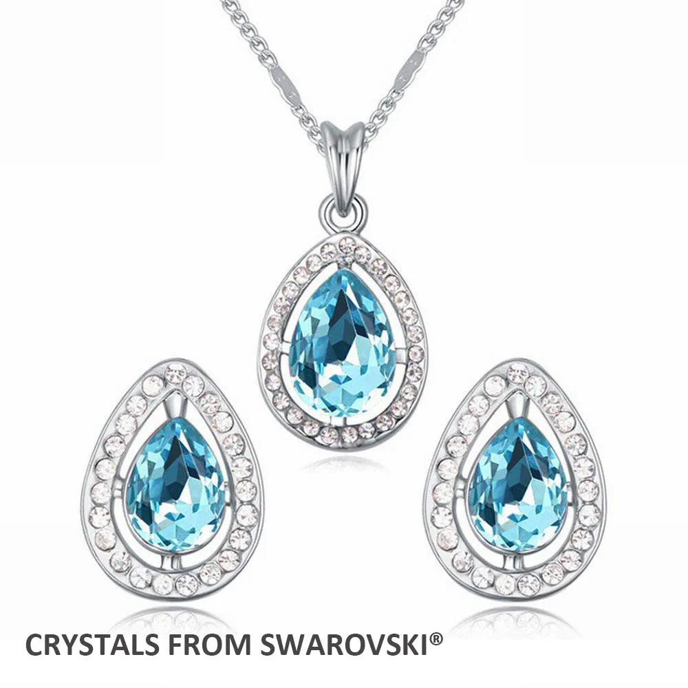 Супер Распродажа 2016 Лидер продаж Новый дизайн! Хрустальная капля ожерелье серьги