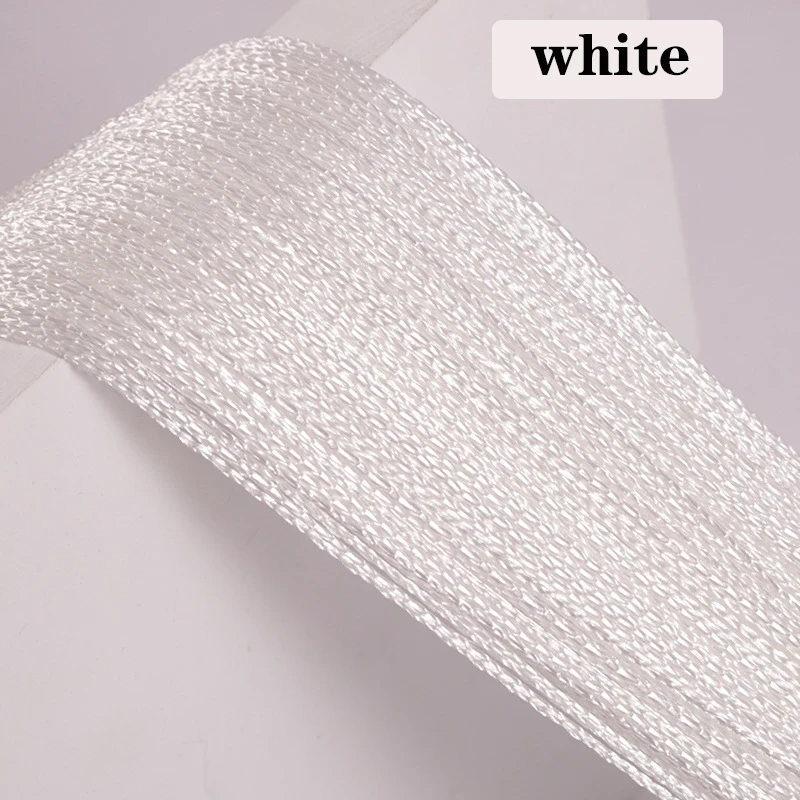 white Разные цвета на выбор, 100 см X 200 см, нитевые занавески для гостиной, двери, стены, окна, панели, занавески с кисточками - Цвет: white