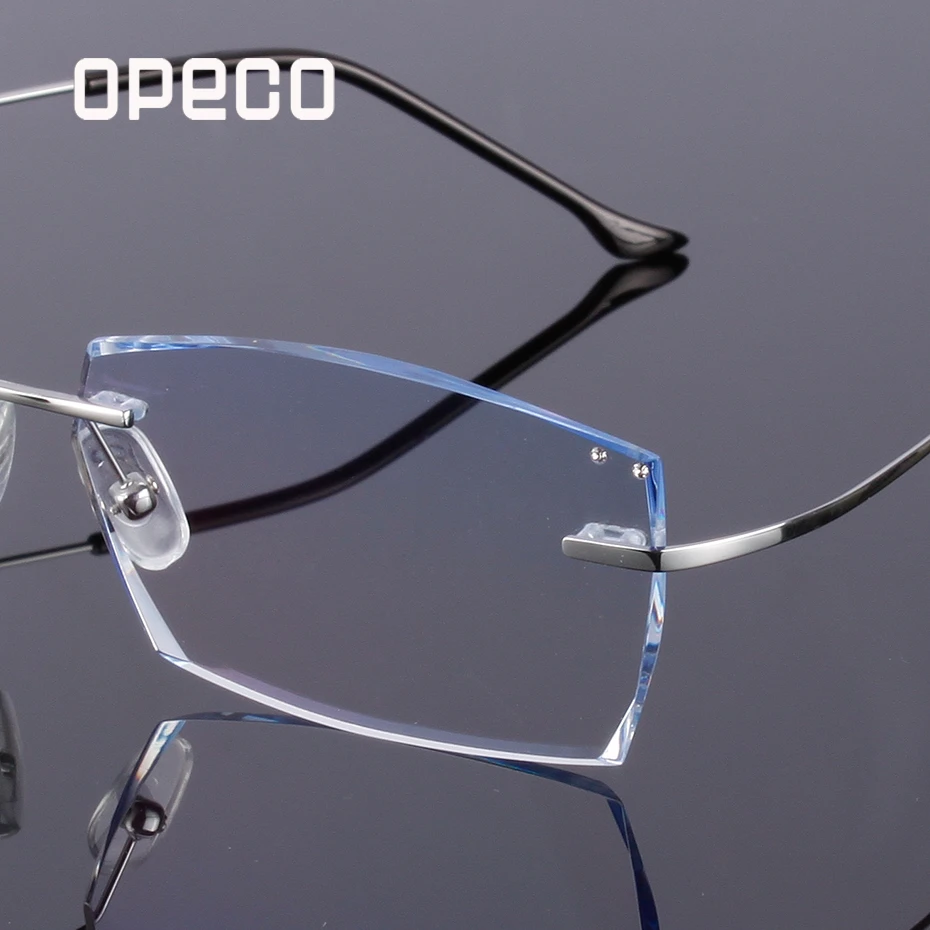 Оправа для очков Мужская титановая без оправы от близорукости|rimless myopia|titanium