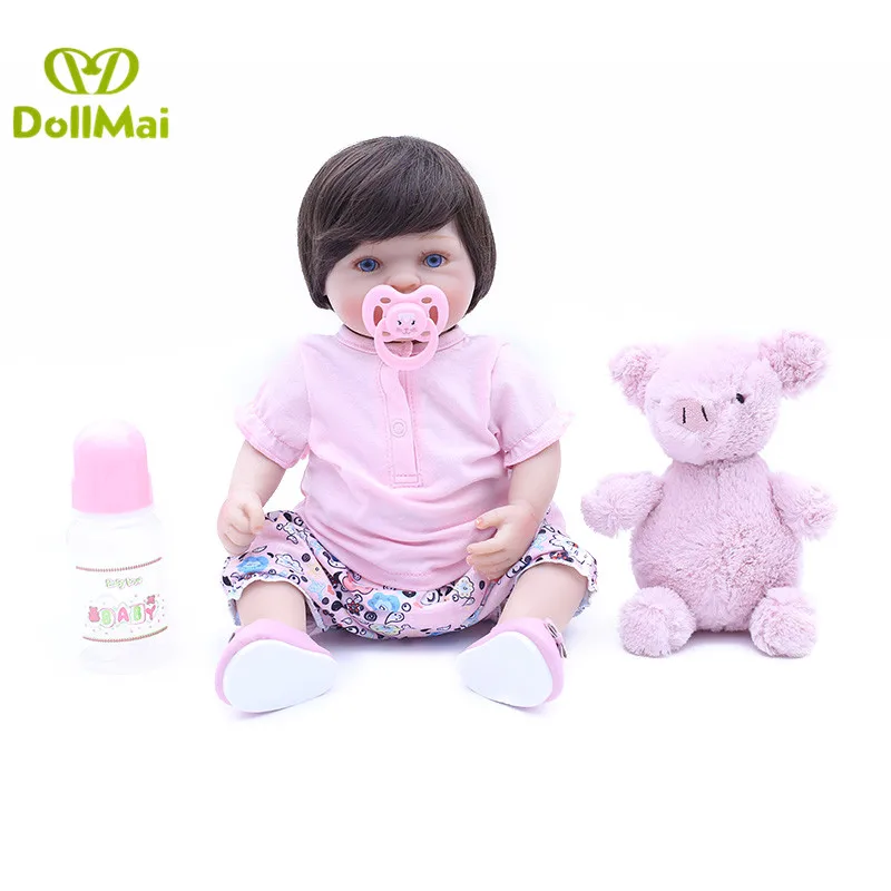 

40cm reborn baby Silicone Baby realistic Dolls for Girls Lifelike Baby Dolls adorable menina kids birthday gifts toy bonecas toy