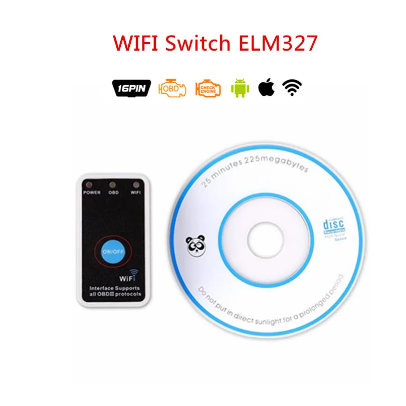 Супер Мини ELM327 V1.5 Bluetooth сканер ELM 327 V1.5 с PIC18F25K80 OBD2 сканер Поддержка J1850 протоколы - Цвет: Switch WIFI 327