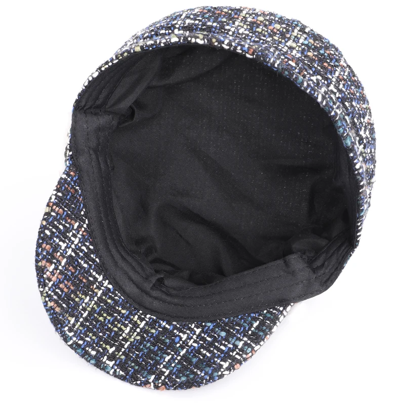 Новый вязаный берет клетчатые шапки цветные унисекс дамские козырьки теплые и