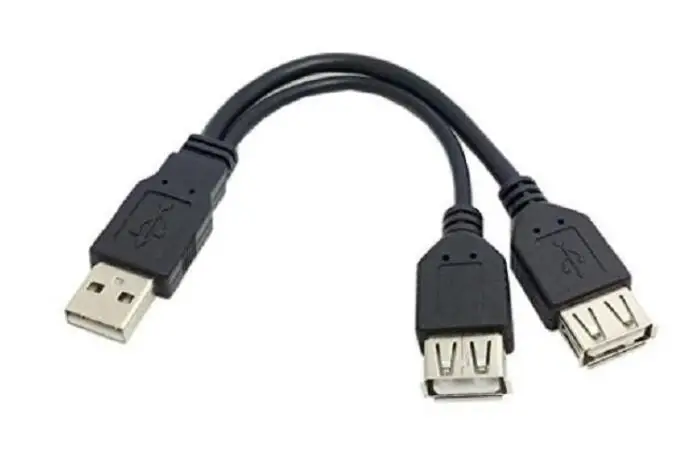USB 2 0 A штепсельная вилка к двойным гнезду Y сплиттер концентратор адаптер