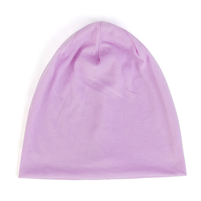 Light Purple Geebro повседневные Шапки для унисекс Женские Новые шапки вязаные однотонные милые шапки для девочек осенние женские шапки-бини теплые шапки - Цвет: Light Purple