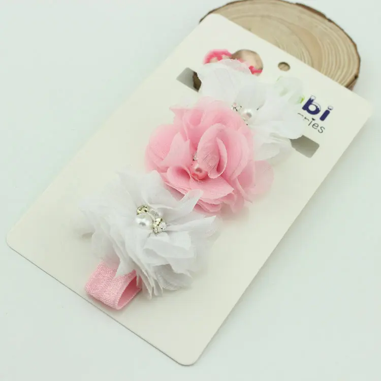 Baby Headbands Cute Chiffon Flower Hairbands Kids Children Girls Hair Accessories Babe Princess Headband Free Drop Shipping New | Детская