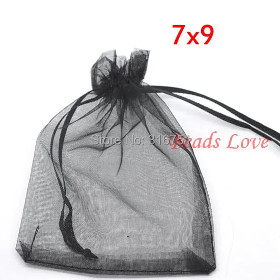 100 шт. мешочки из органзы для упаковки ювелирных изделий свадебный подарок 7 см x 9