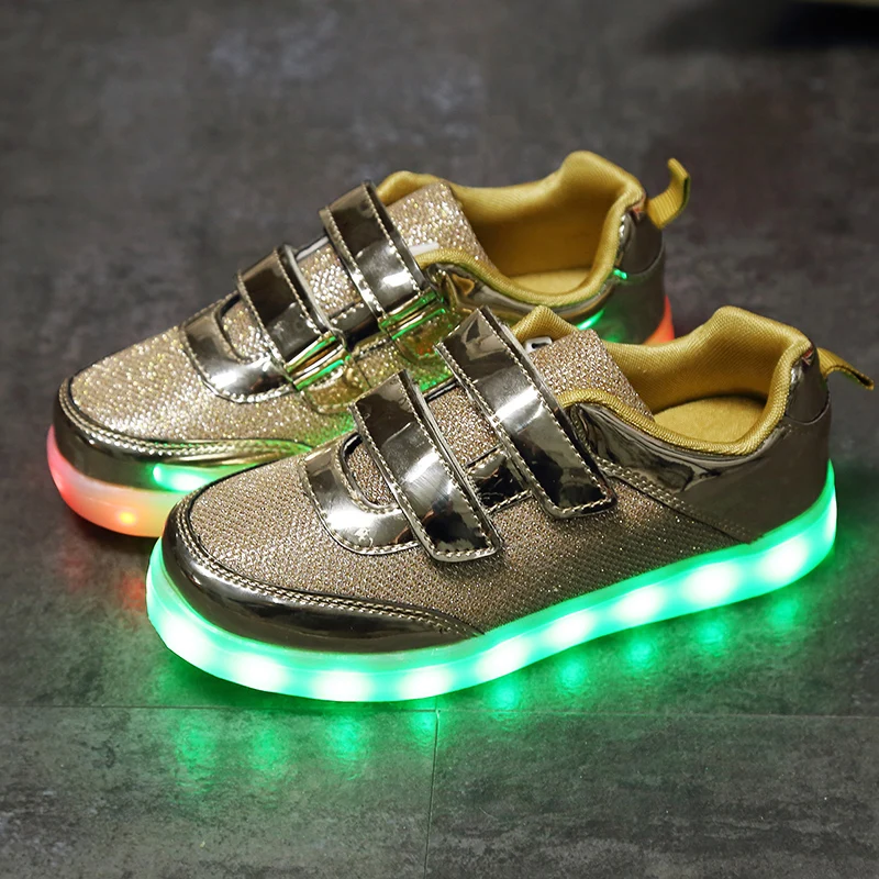 2018 New 25-37 Size USB Led child Shoes With Light Up Kids Luminous Sneakers Children's Glowing Shoe enfant for Boys | Детская
