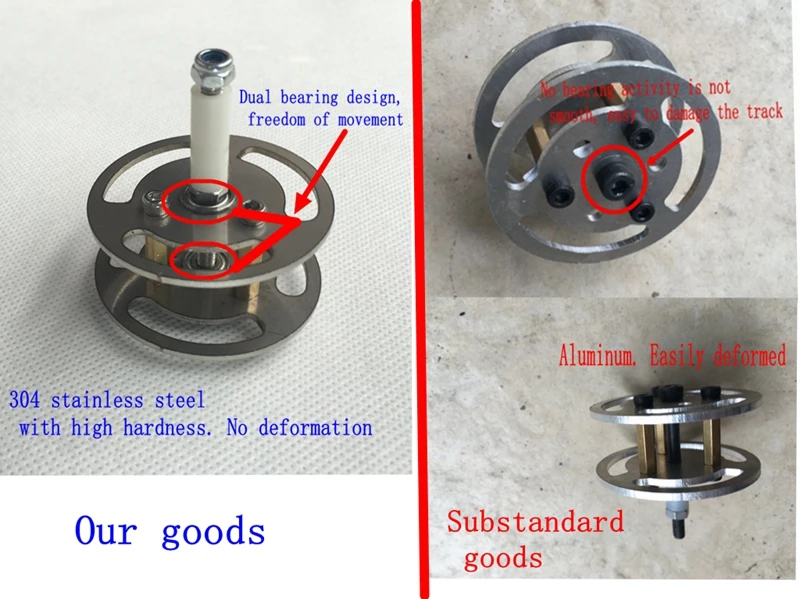 304 нержавеющая сталь цельнометаллическое колесо подшипника/каток для переноски