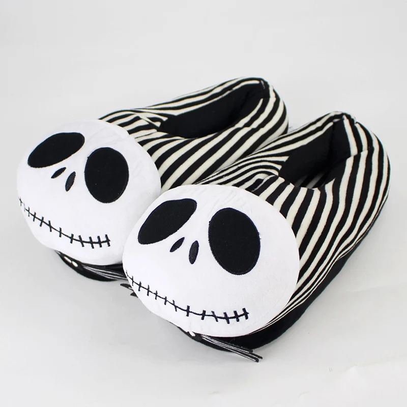 Плюшевые тапочки Кошмар перед Рождеством теплые домашние Jack Skellington для взрослых