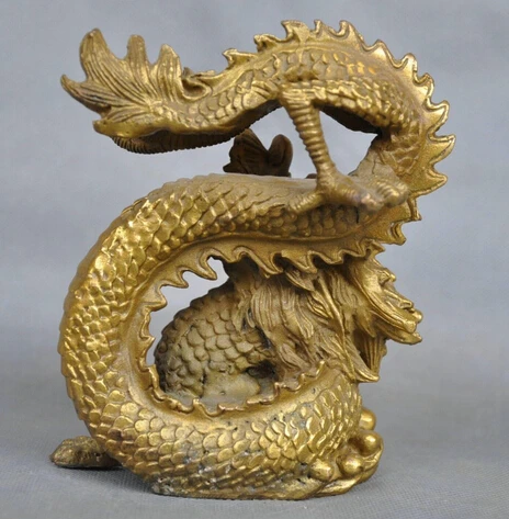 0&gt 6 ''Китай Зодиака Дракон Бронзовая Статуя|dragon bronze statue|dragon garden statuestatues figurines |