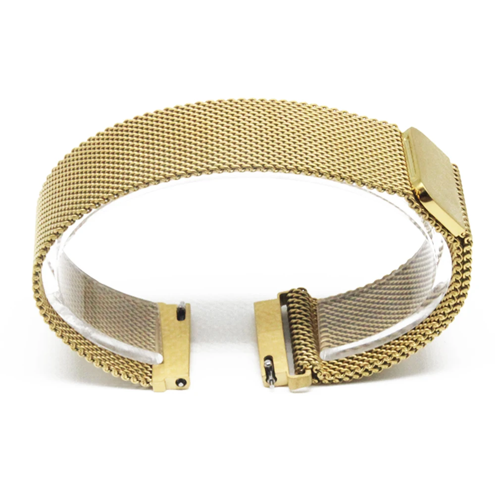 Stainless Steel Watch Band 18mm for Withings Activite / Steel / Pop Magnetic Clasp Strap Quick Release Loop Belt Bracelet Black