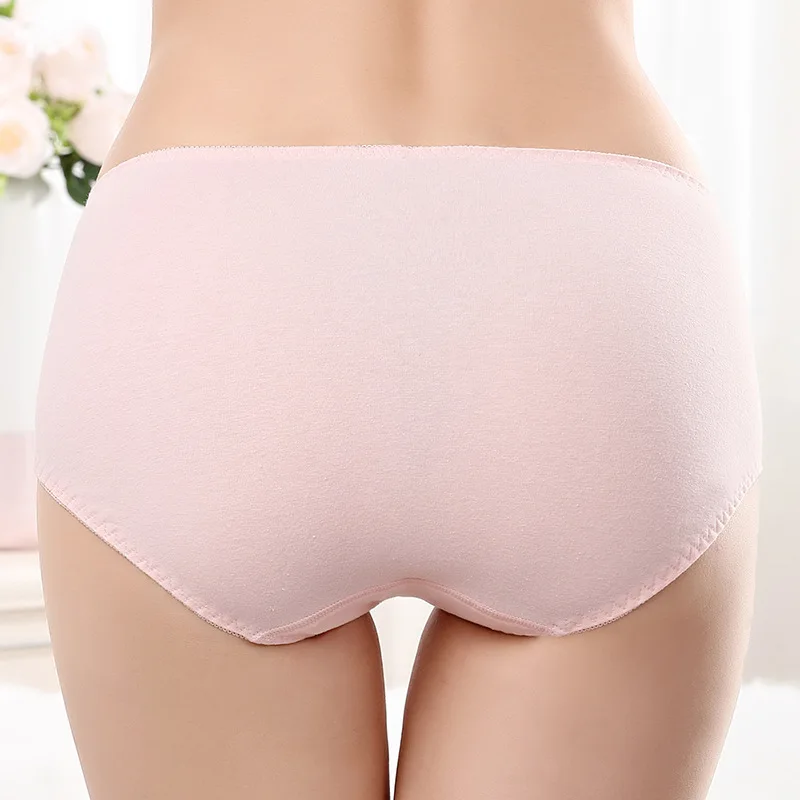 Женская Мода хлопок бесшовное белье стильная женская обувь лук узел Mid Rise Lace