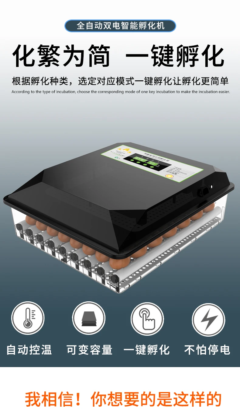 Egg Incubator for Chicken Duck Goose Seedling Hatching Machine Automatic Intelligent Constant Temperature Incubadora Couveuse | Дом и сад