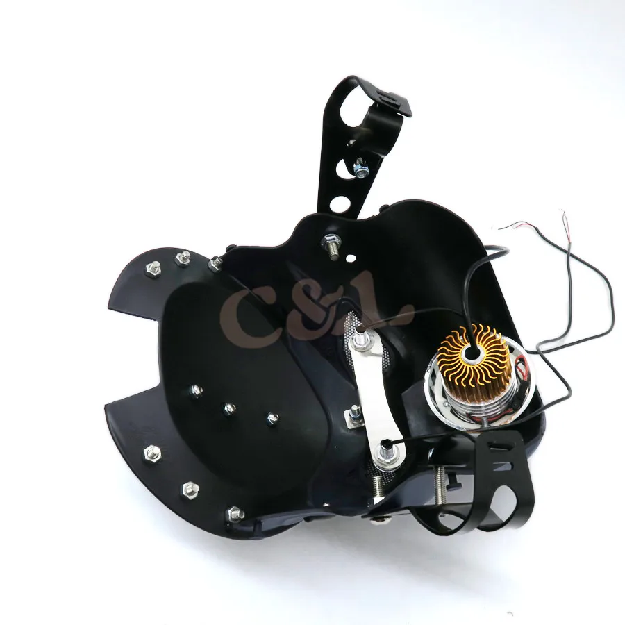 Светодиодная фара с черепом для мотоцикла креплением на 28 43 мм Harley Honda Yamaha Kawasaki