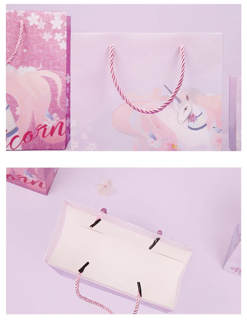 Большая подарочная коробка креативный подарок с Unicorn сумки с Handes BabyShower mothday день рождения свадебный подарок декор вечерние сувениры посылка