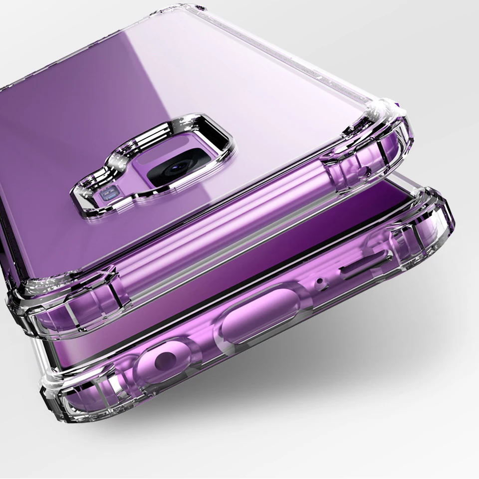 ShockProof Soft Silicone Clear Case for Samsung Galaxy A6 A8 J2 Pro j4 J6 J8 2018 S8 S9 Plus Note 5 8 9 J5 J7 Prime Cover | Мобильные