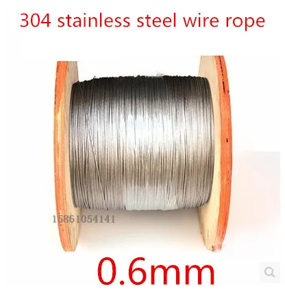 Высококачественный Проволочный Трос из нержавеющей стали 100 метров 0 6 мм 1*7 |stainless