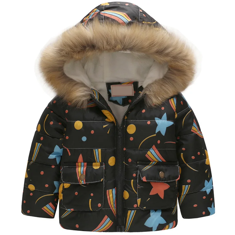 New Fashion Winter Fleece Jackets For Boy Trench Children's Clothing 2-7Y Hooded Warm Outerwear Windbreaker Baby Kids Coats | Детская