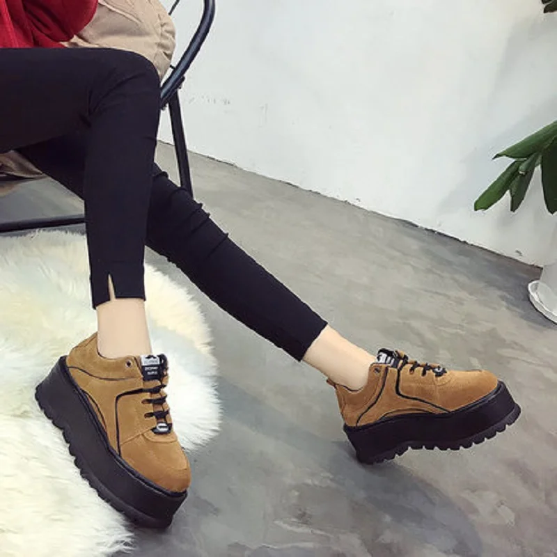 Platform shoes women thick-soled 2018 spring new wild sports casual students flat | Обувь