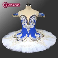 adult blue bird ballet professional stage tutu blue and white classical ballet performance costume customized sd0028