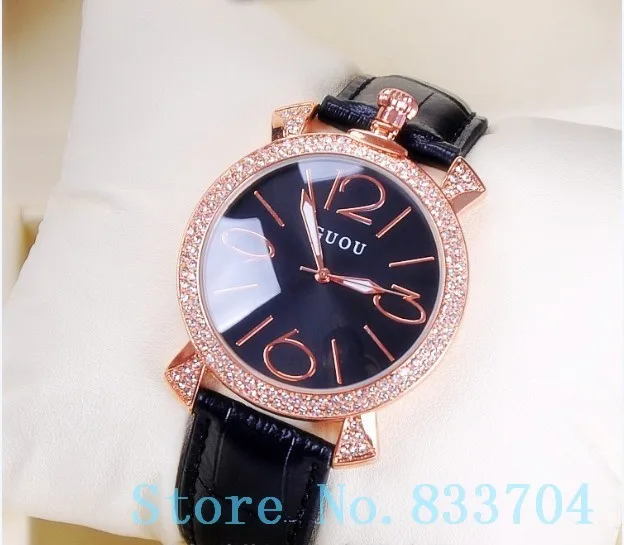 Оригинальные Guou женские часы высокого качества модные алмазные gaga повседневные