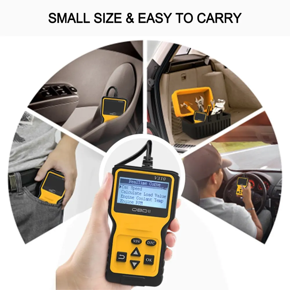 OBD OBDII сканер кодов диагностический для автомобиля неисправностей двигателя